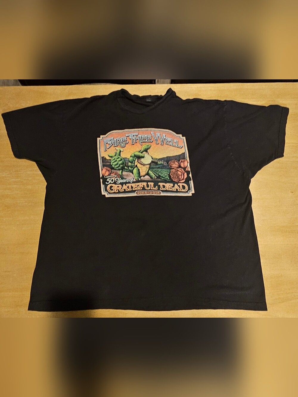Grateful Dead Fare Thee Well 50th Anniversary Tour T-Shirt 3XL Black Band Tee